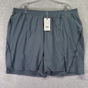 Tasc Performance Shorts Mens 2XL Storm Blue Weightless 7" Athletic Stretch